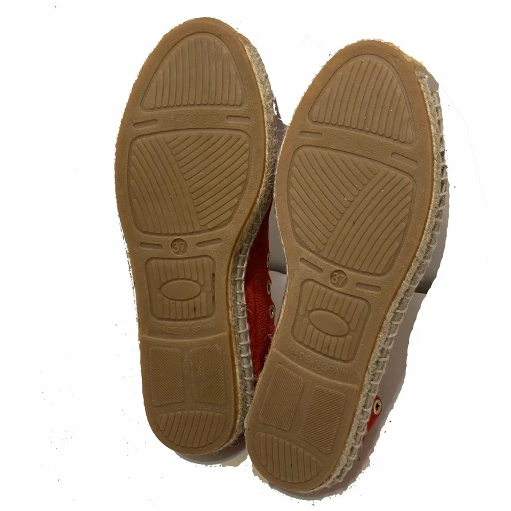 7 / maypol Women's Red Suede Espadrilles